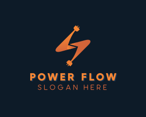 Electricity Power Plug logo design