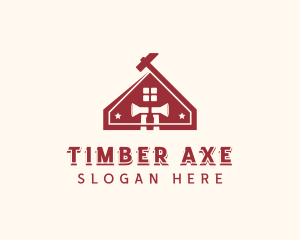 Axe Hammer Carpentry  logo design