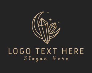 Shiny - Golden Moon Gems logo design