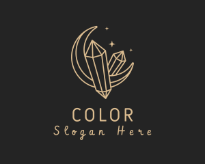 Gemstone - Golden Moon Gems logo design