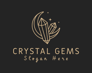 Golden Moon Gems logo design