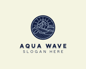 Sea Mountain Waves logo design