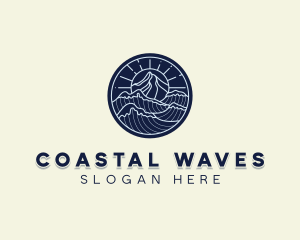 Sea Mountain Waves logo design