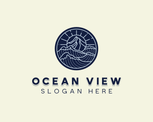 Sea Mountain Waves logo design