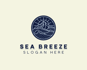 Sea Mountain Waves logo design