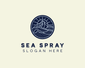 Sea Mountain Waves logo design