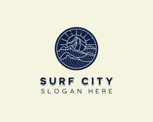 Sea Mountain Waves logo design