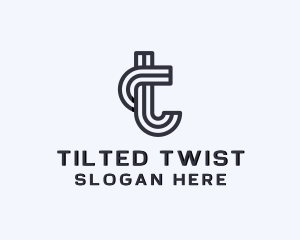 Stripes Creative Agency Letter T logo design