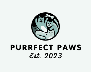 Cat Pet Animals logo design