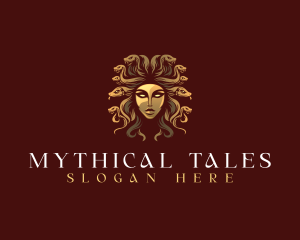 Snake Mythology Medusa logo design