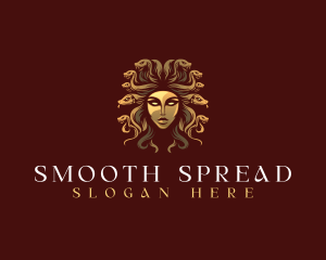 Snake Mythology Medusa logo design