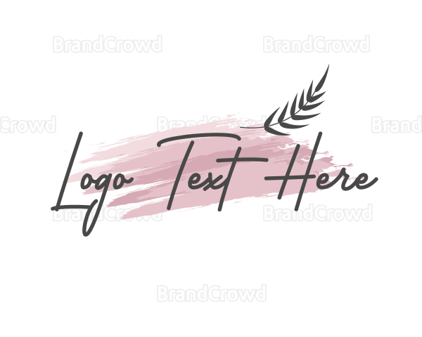 Fashion Leaves Wordmark Logo