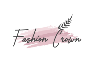 Fashion Leaves Wordmark logo design