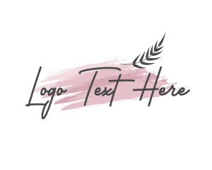 Fashion Leaves Wordmark Logo