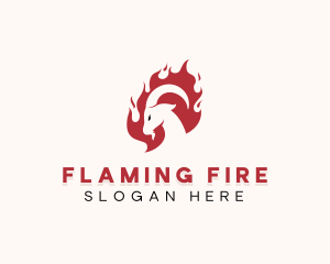 Flaming - Goat Flaming BBQ logo design