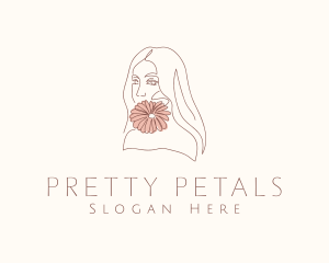 Beauty Floral Lady logo design