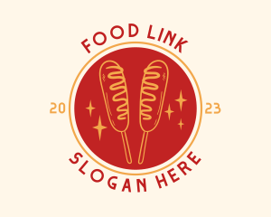 Corndog Snack Food logo design