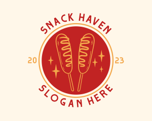 Corndog Snack Food logo design