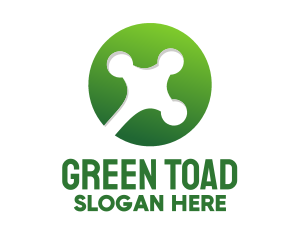 Toad - Green Frog Hand logo design