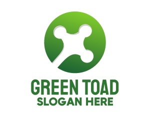 Green Frog Hand logo design