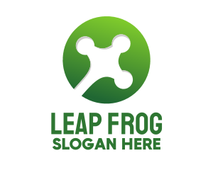 Green Frog Hand logo design