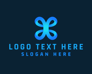 Professional - Ribbon Loop Tech logo design