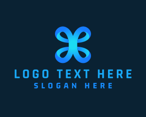 Digital Marketing - Ribbon Loop Tech logo design