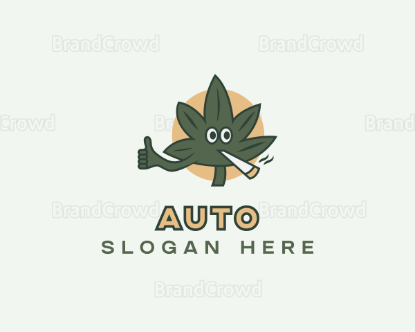 Smoking Cannabis Weed Logo
