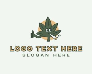 Cannabis - Smoking Cannabis Weed logo design