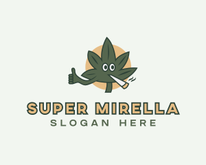 Smoking Cannabis Weed Logo