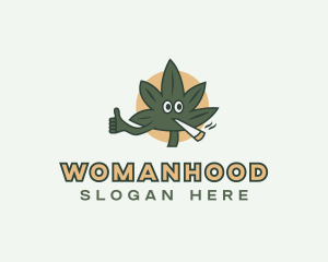 Smoking Cannabis Weed Logo