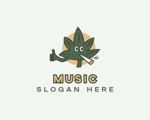 Smoking Cannabis Weed Logo