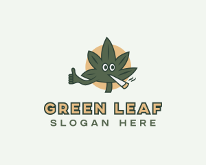Weed - Smoking Cannabis Weed logo design