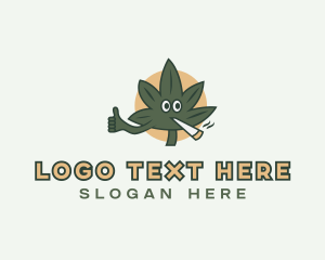 Smoking Cannabis Weed Logo