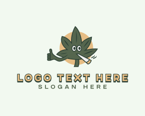 Smoking - Smoking Cannabis Weed logo design