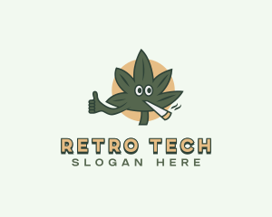 Smoking Cannabis Weed logo design