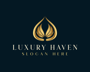 Luxury Wing Droplet logo design