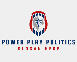 Politics - American Patriotic Eagle Shield logo design