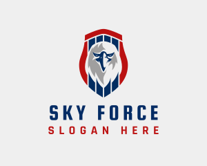 Airforce - American Patriotic Eagle Shield logo design