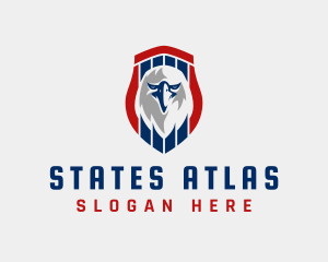 American Patriotic Eagle Shield logo design
