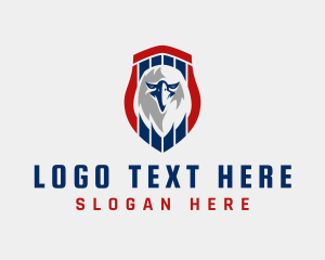 American - American Patriotic Eagle Shield logo design