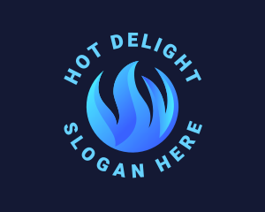 Hot Fire Burn logo design