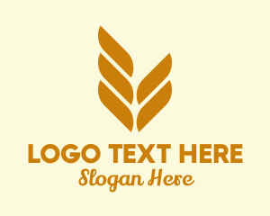 Agricultural - Brown Wheat Farm logo design