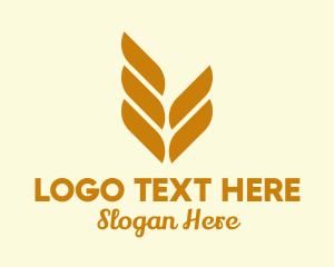 Organic Farm - Brown Wheat Farm logo design