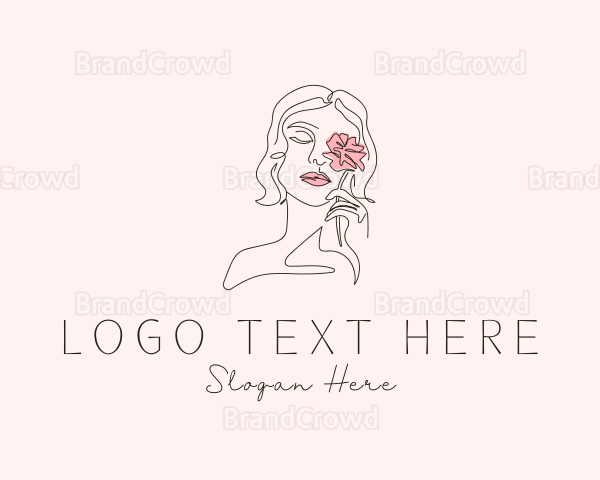 Beauty Flower Woman Logo