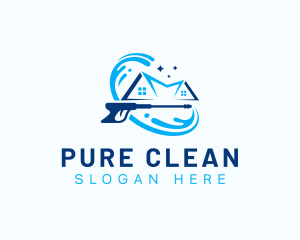 Water Pressure Washing Cleaning logo design