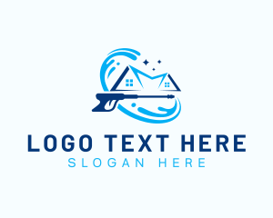 Cleaning - Water Pressure Washing Cleaning logo design