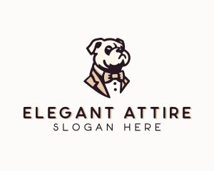 Suit - Bowtie Suit Dog logo design