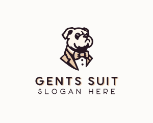 Bowtie Suit Dog logo design