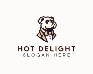 Bowtie Suit Dog logo design